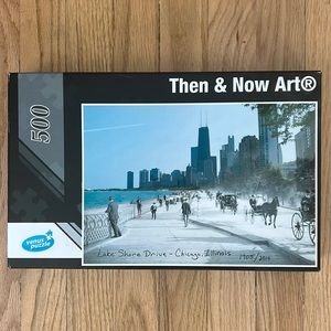 NIB 500-Pc Lake Shore Drive Chicago 1905/2014 Puzzle - Then & Now Art